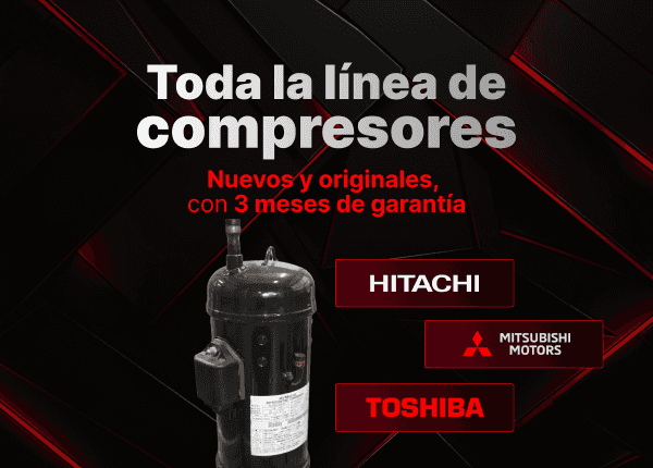 Toda la línea de compresores nuevos y originales con 3 meses de garantía